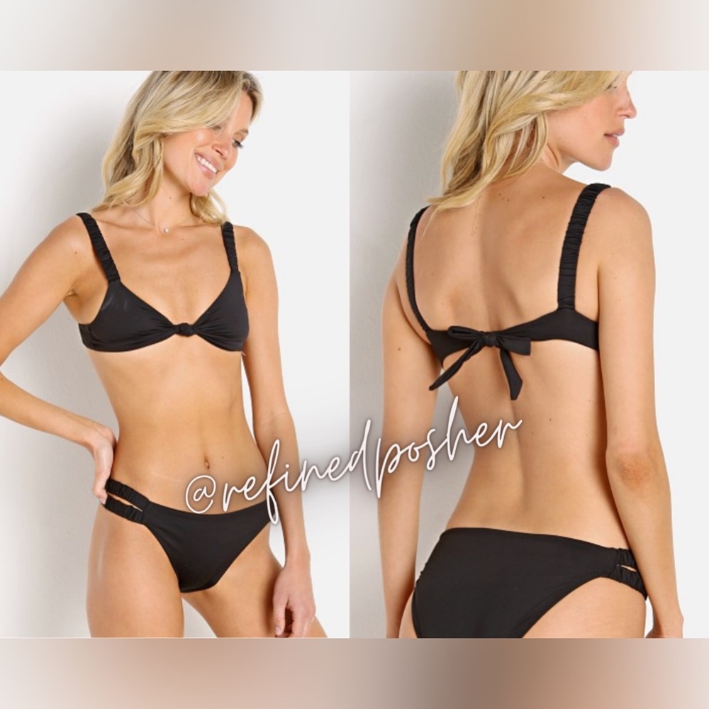 Vitamin A Zuri Bikini Top Black NWT size 8/M & 10/L